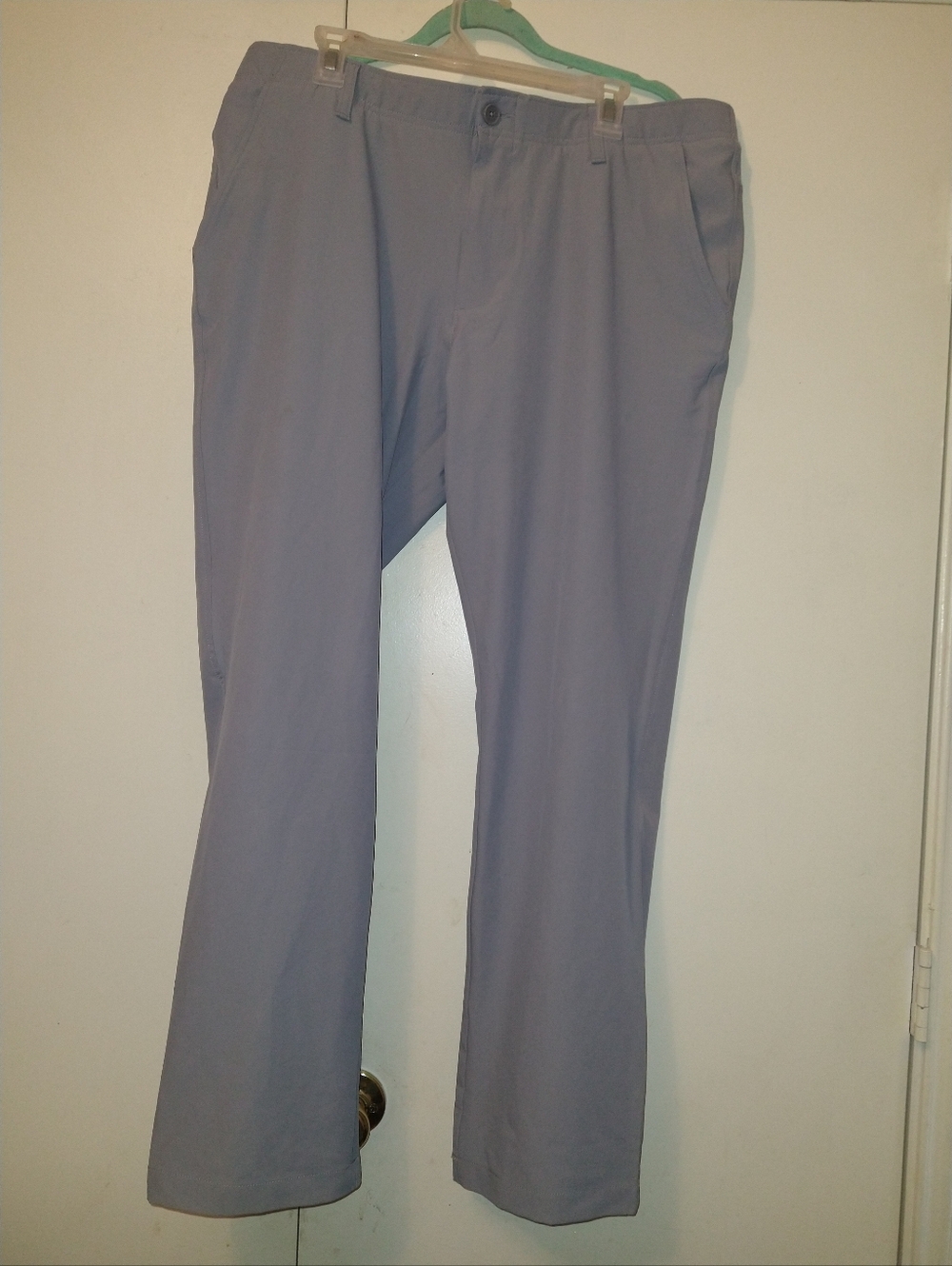 Under Armour Gray Polyester Blend Chino Pants Men's sz 38x32.
